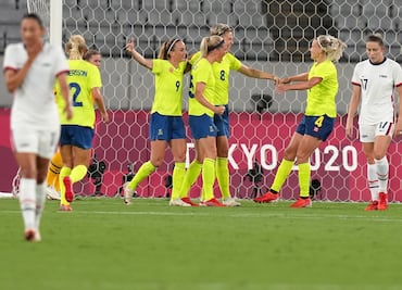 Suecia golea a Estados Unidos en la primera jornada del futbol femenil en Tokio 2020
