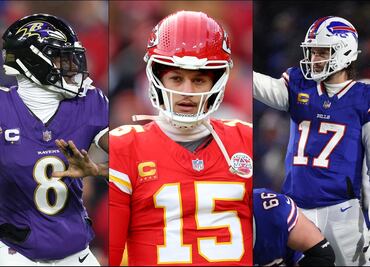 Patrick Mahomes, de Chiefs, ausente entre finalistas a MVP de NFL, donde sí están Lamar Jackson y Josh Allen