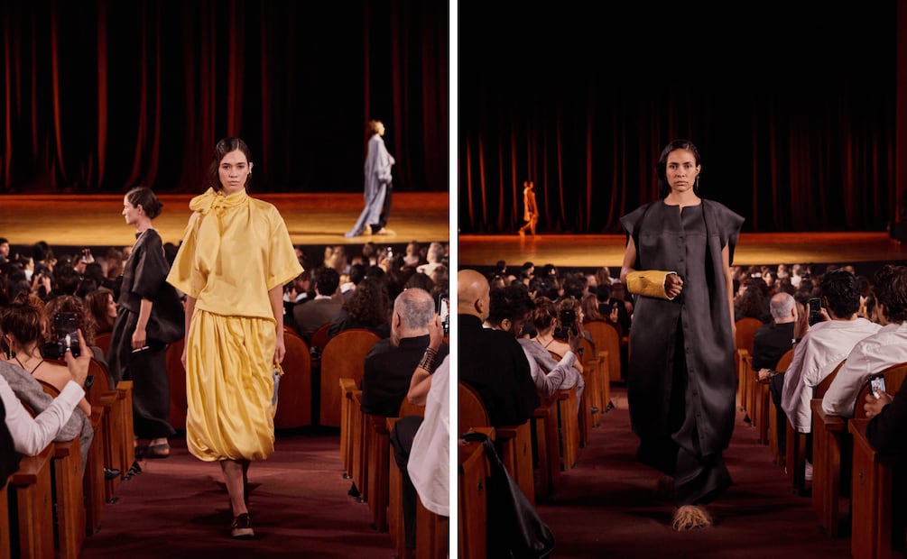 Texturas, pliegues y una pasarela sensorial. Foto: Volvo Fashion Week México