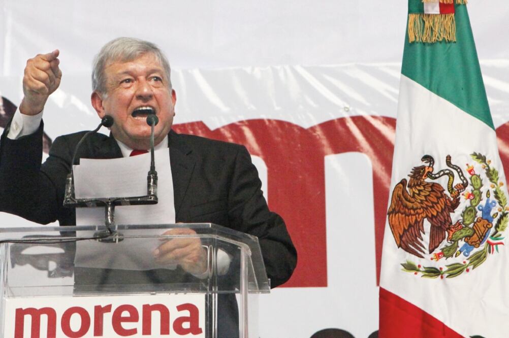 Andrés Manuel López Obrador, presidente nacional de Morena, dijo que la creación del SNA es una simulación (ARCHIVO EL UNIVERSAL)