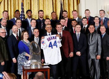 Los Cubs visitan a Obama en la Casa Blanca