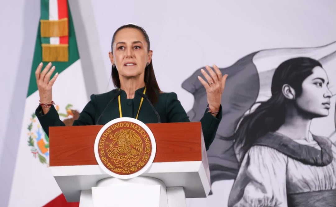 La presidenta Claudia Sheinbaum en la “Mañanera del Pueblo” del 29 de junio de 2026 en Palacio Nacional. Foto: Karla Guerrero/ EL UNIVERSAL