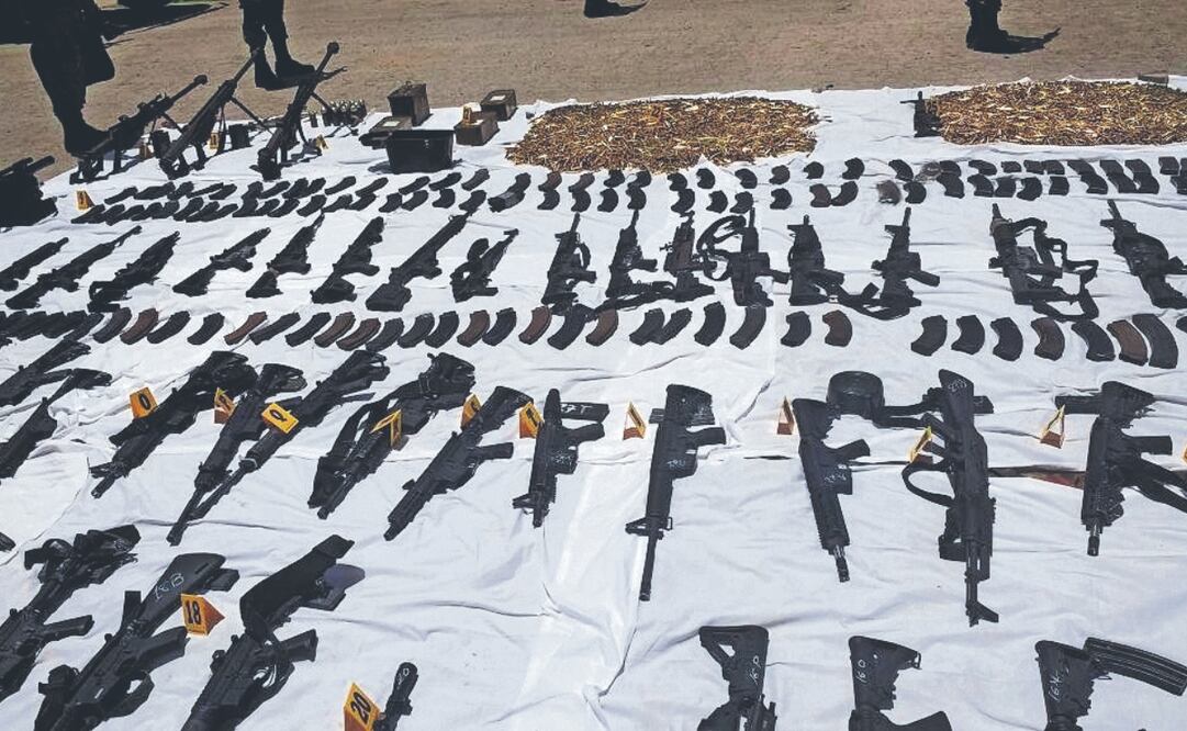 El rastreo de armas recuperadas en México ha crecido 63%. Texas, Arizona y California figuran entre los principales estados de origen del arsenal traficado. ARCHIVO EL UNIVERSAL