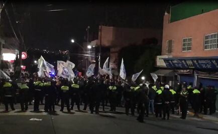 Protestan fuera de junta electoral de Naucalpan