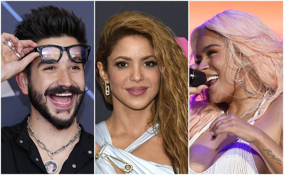 Camilo, Shakira y Karol G encabezan la lista de nominados al Latin Grammy 2023. Foto: Agencias.
