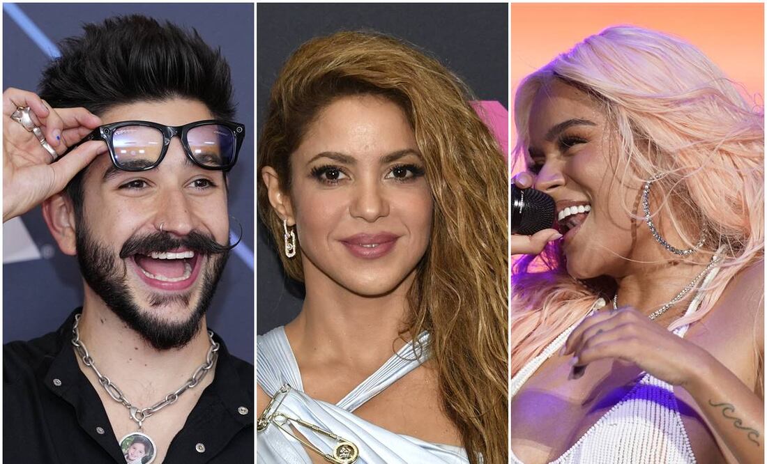 Camilo, Shakira y Karol G encabezan la lista de nominados al Latin Grammy 2023. Foto: Agencias.