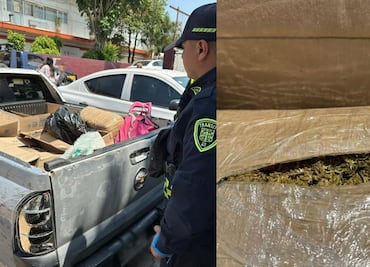 Detienen a pareja por transportar 100 kilos de mariguana