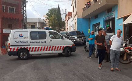 Así se vio la fuerte explosión en un edificio del sur de Líbano