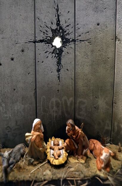 Banksy exhibe Nacimiento en ciudad donde nació Jesús