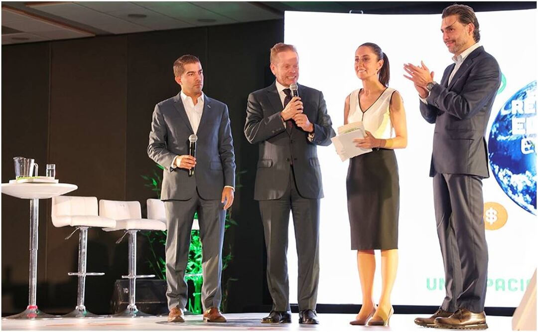 Claudia Sheinbaum acudió a convención del Partido Verde Ecologista de México como servidora pública y en horario laboral, acusa el PAN. Foto: @Claudiashein