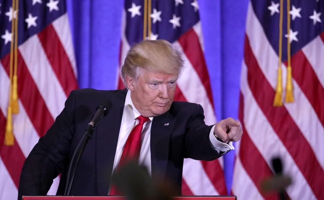 El presidente electo de Estados Unidos, Donald Trump, durante su primer conferencia de prensa luego de ganar las elecciones en noviembre pasado (Foto: Xinhua)