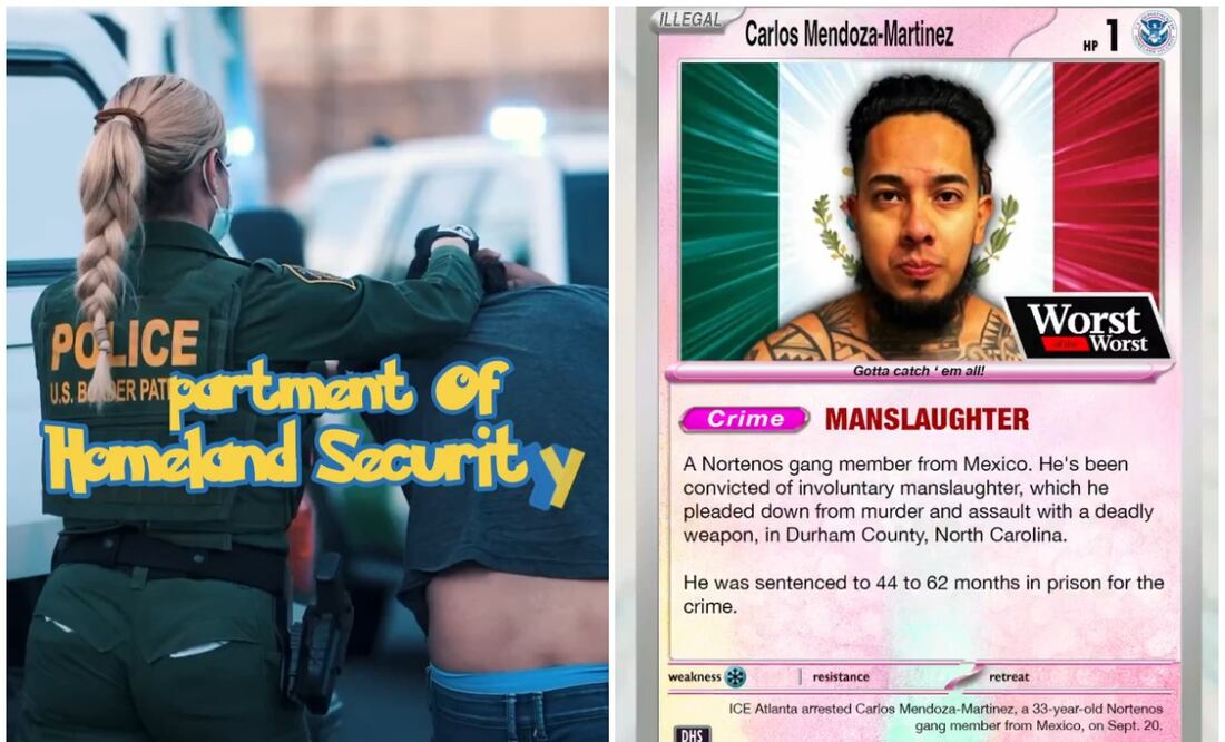 El Departamento de Seguridad compartió un video de las recientes redadas en territorio estadounidense, con la canción de fondo de la popular serie animada japonesa Pokémon. Foto: captura de pantalla/Archivo
