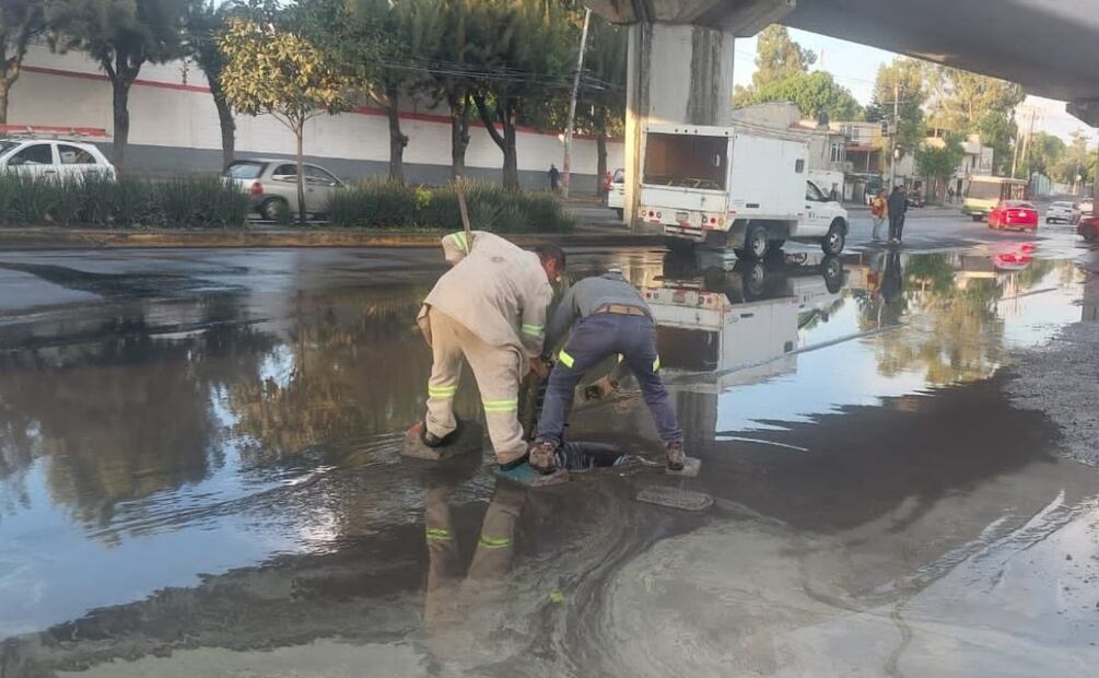 Reportan inundaciones y encharcamientos en Tláhuac. Foto: Especial