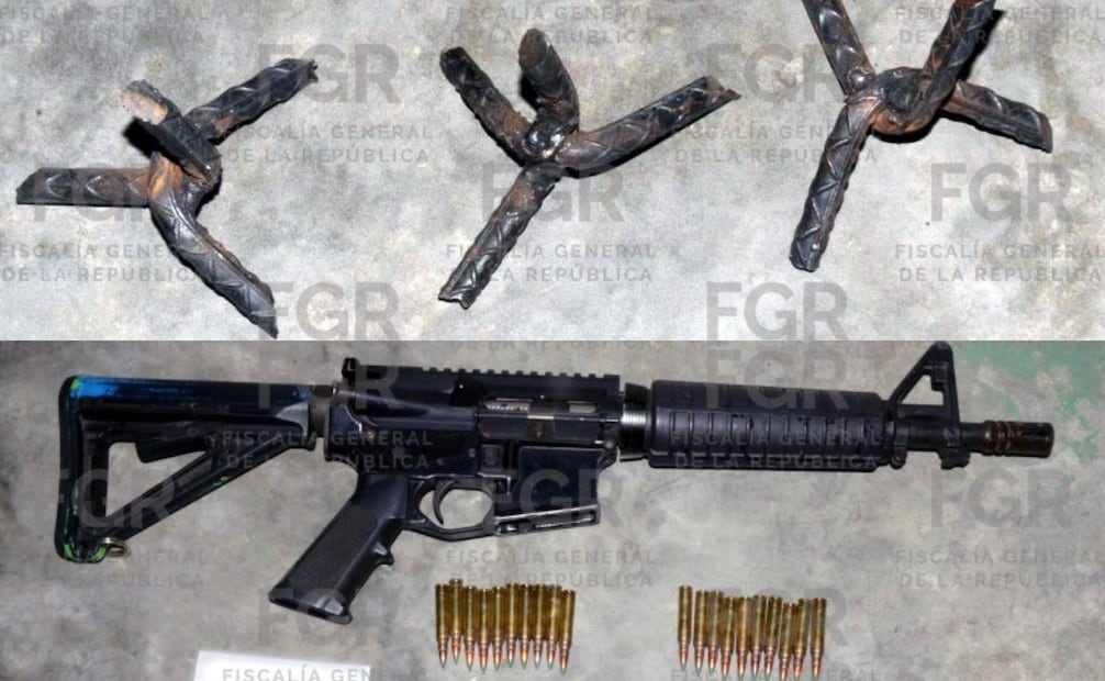 Vinculan a proceso a hombre por portación de arma de fuego en Tamaulipas; le aseguraron cuatro ponchallantas.
Foto: Especial.