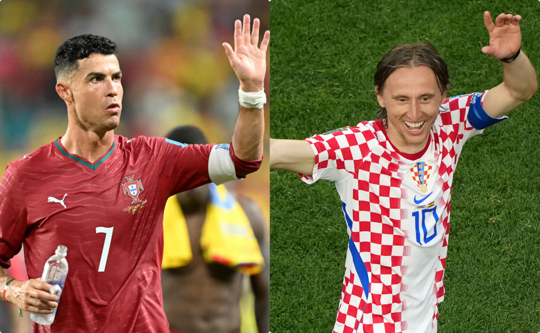 Cristiano Ronaldo y Luka Modric en el Mundial de 2026 - Fotos: AFP/AP