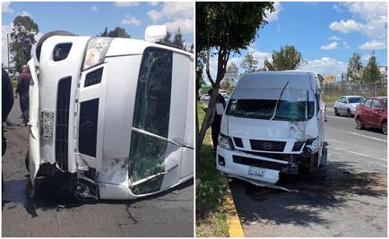 Difunden videos de volcadura de unidad de transporte en Nezahualcóyotl 