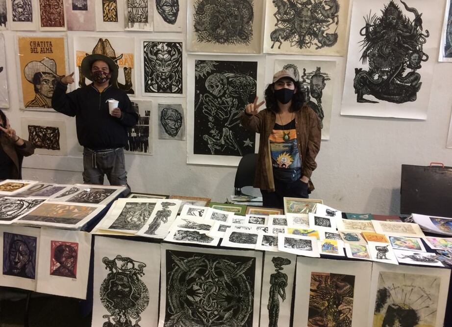 “Tianguis de gráfica, La Zurda". Fotos: Sonia Sierra