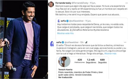 Artistas se unen a señalamientos de María Elena Ríos contra Tenoch Huerta