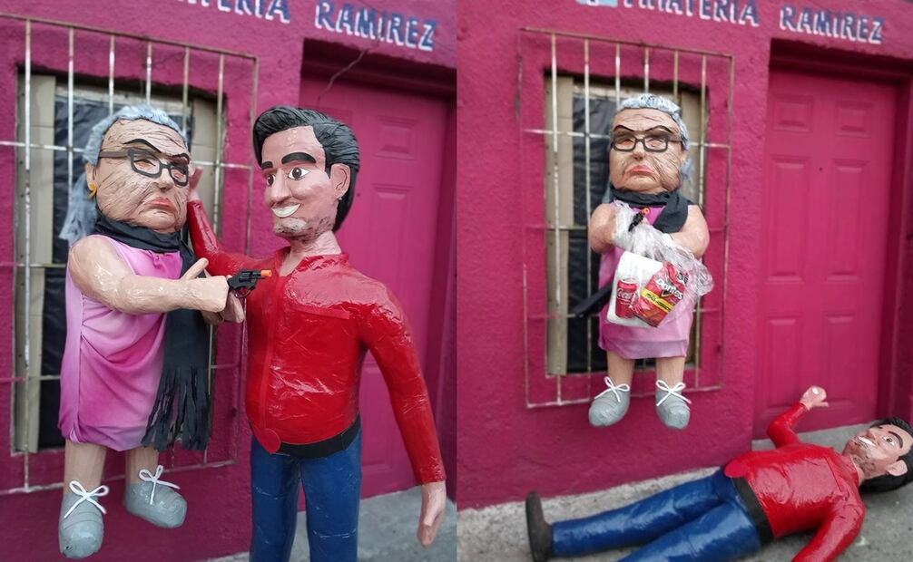 Crean piñata inspirada en Carlota "N", abuelita acusada de doble homicidio en Chalco. Foto: Redes sociales