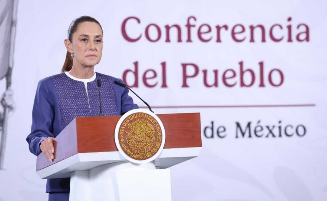 Presidenta Claudia Sheinbaum durante su conferencia de prensa desde Palacio Nacional este martes 24 de marzo (24/03/2026). Foto: Luis Camacho / EL UNIVERSAL