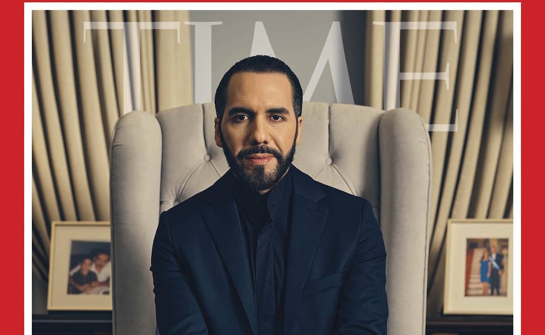 Bukele en la portada de la revista Time. Foto: X @TIME