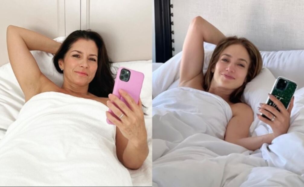 Eugenio Derbez y Alessandra recrearon foto de Jennifer Lopez, en la cama