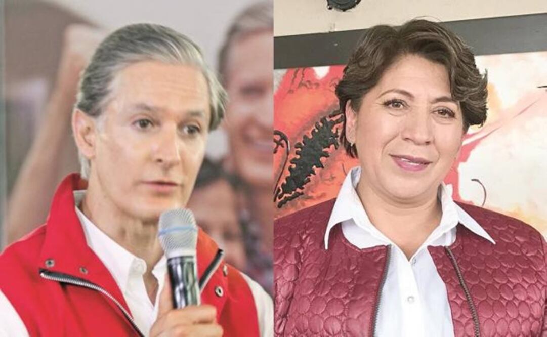 Alfredo del Mazo (PRI) and Delfina Gómez (MORENA) - File photo/EL UNIVERSAL