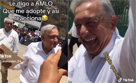 VIDEO: Joven pide a AMLO que lo adopte y la reacción del presidente se viraliza en TikTok