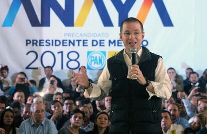 Pide Anaya a Peña Nieto que se mantenga al margen del proceso electoral