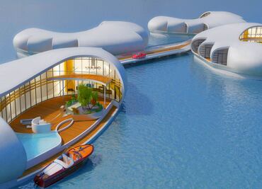 ¿Imaginas una casa flotante sobre el mar?