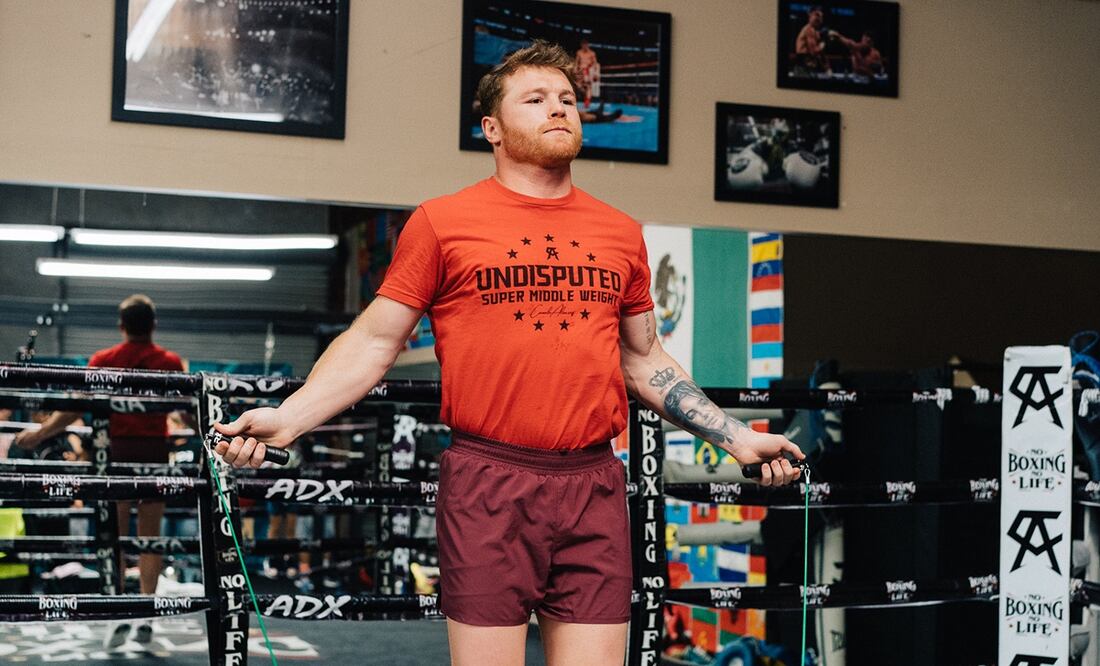 Saúl Álvarez durante uno de sus entrenamientos - FOTO: Especial
