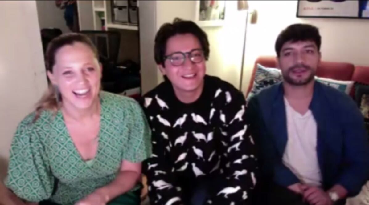 Heidi Ewing, Armando Espitia y Cristian Vázquez. Foto: Captura