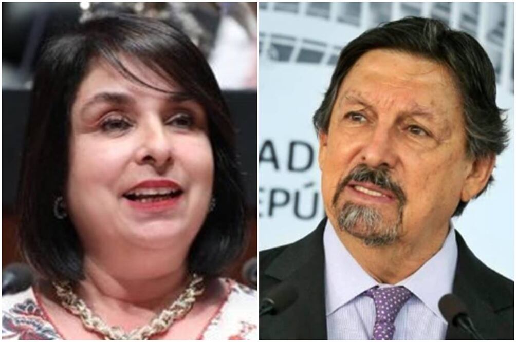 Los senadores Antares Vázquez y Napoleón Gómez Urrutia. Foto: Especial