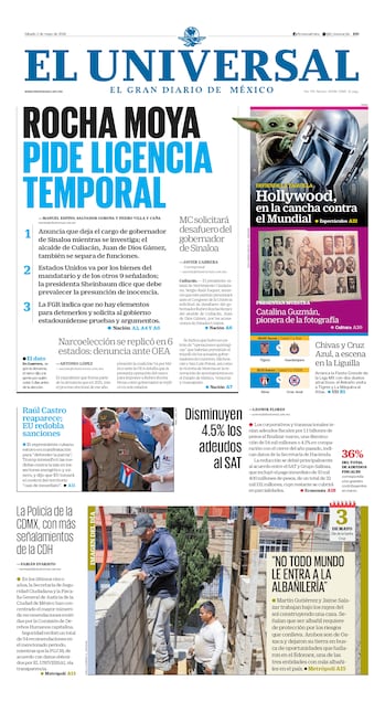 Portada impresa del 2 de mayo de 2026