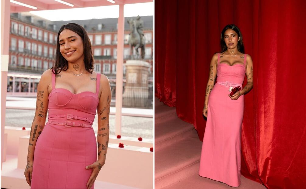 Jimena lució un rosa alegre y ultrafemenino. Foto: Cortesía, Instagram @jimena.jimenezr