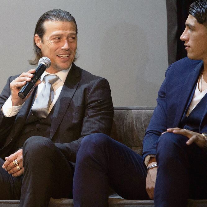 Matías Almeyda y Alan Pulido estuvieron en el Festival de Morelia. 