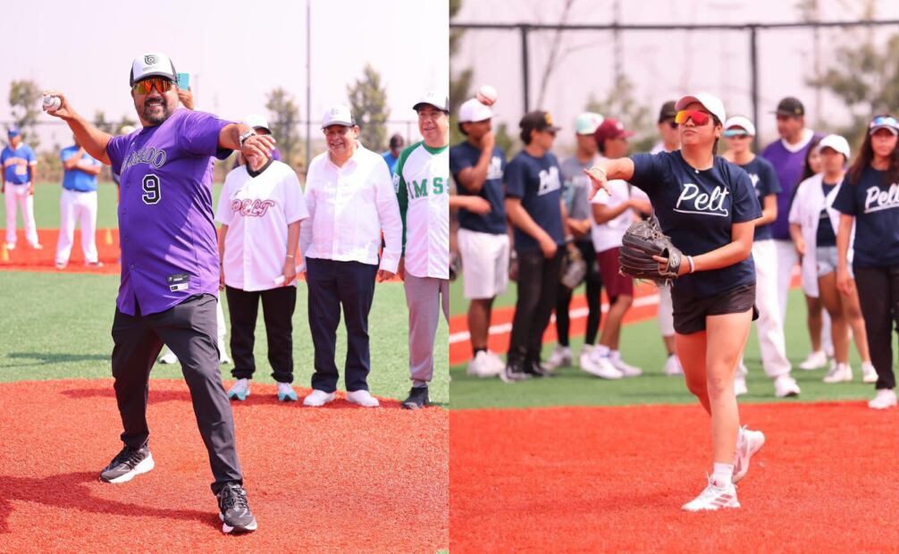 Exbeisbolista, Vinicio Castilla inaugura canchas de béisbol en Texcoco; ofrece clínica gratuita.
Foto: Especial.