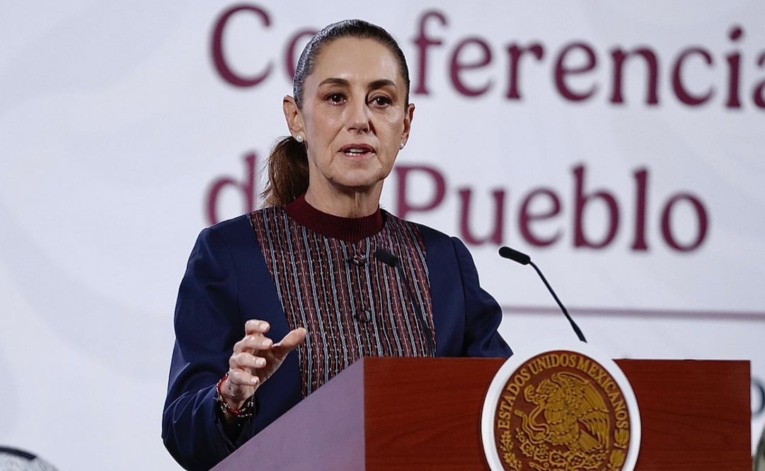 Claudia Sheinbaum en su conferencia matutina del 18 de noviembre de 2025. Foto: Berenice Fregoso/EL UNIVERSAL