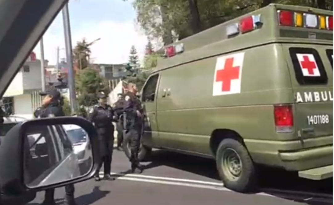 Los tripulantes de la ambulancia intentaron darse a la fuga y ocultarse en una instalación militar, pero fueron detenidos. Captura de pantalla