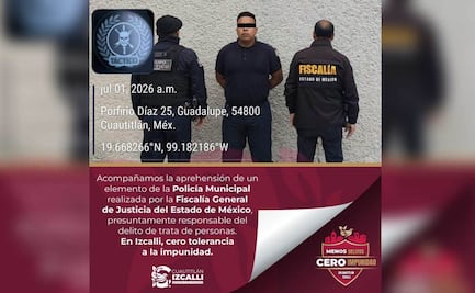 Detienen a policía de Cuautitlán Izcalli por trata de personas; es elemento activo de la Comisaría General de Seguridad Ciudadana