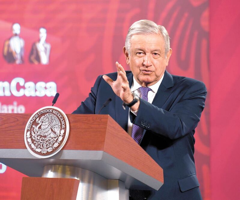 Andrés Manuel López Obrador, ayer en su conferencia matutina. ARMANDO MARTÍNEZ. EL UNIVERSAL