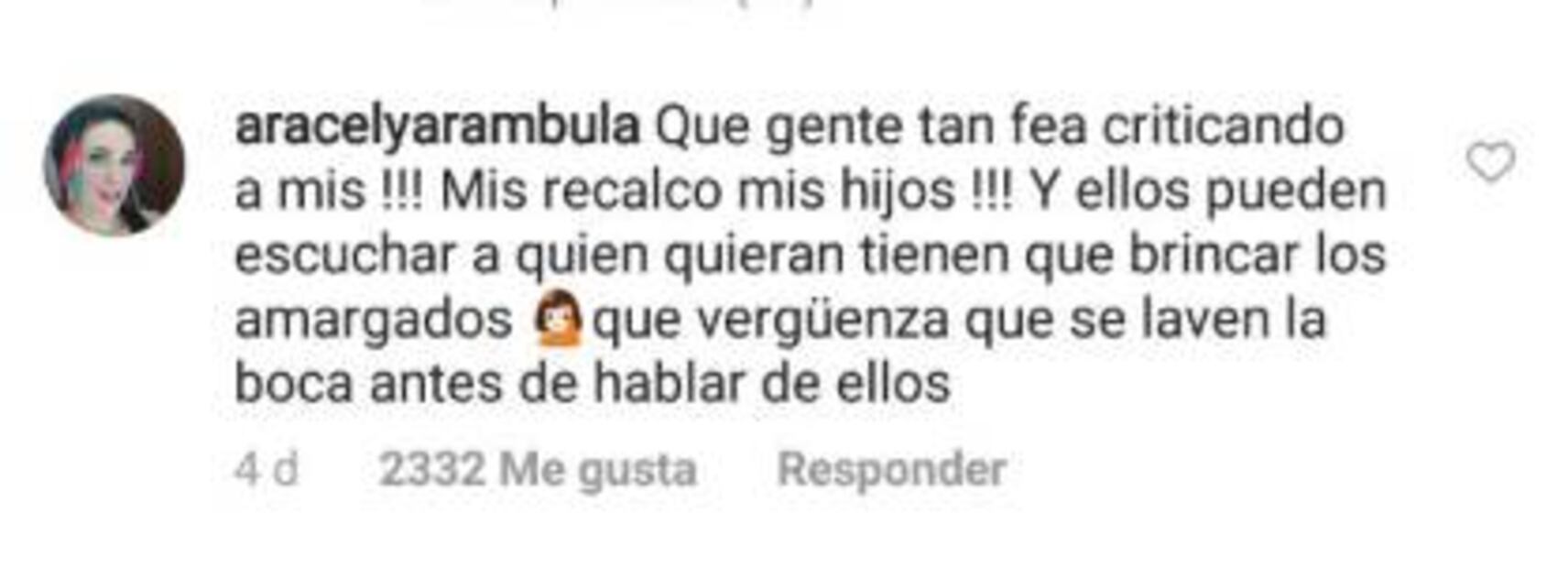 Aracely Arámbula se lanza contra quienes critican a sus hijos