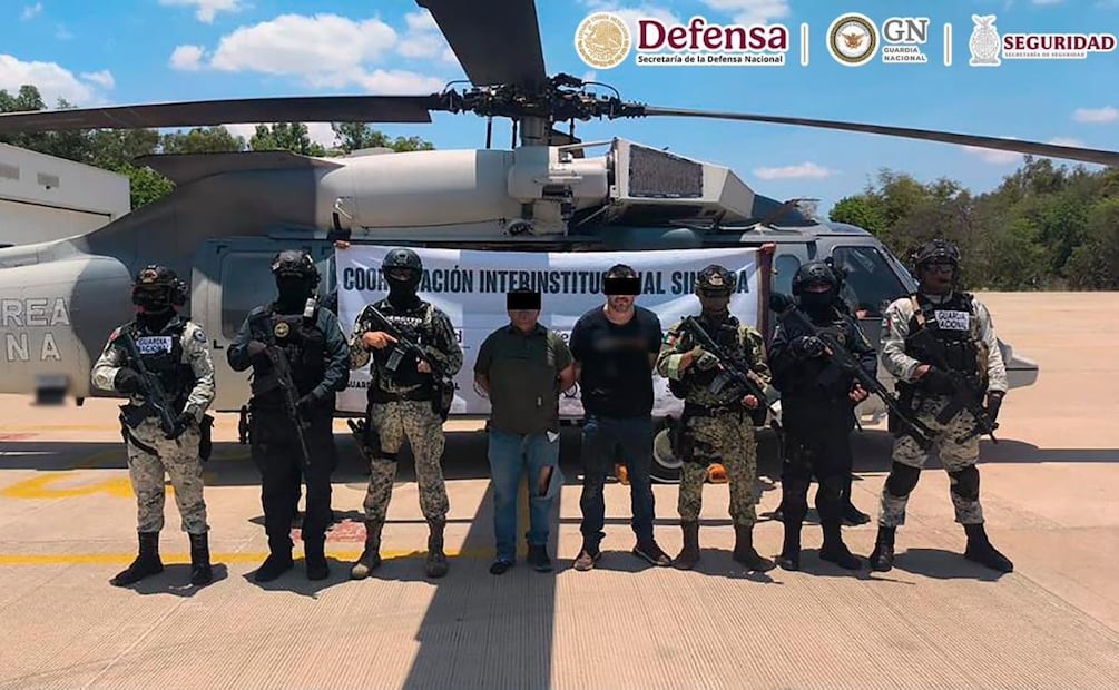 Cae "Güero Pink", jefe regional que opera al sur de Sinaloa, junto al exdirector de Seguridad Pública de Escuinapa (26/06/2026). Foto: Especial