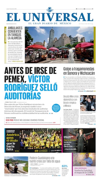 Portada impresa del 27 de julio de 2026