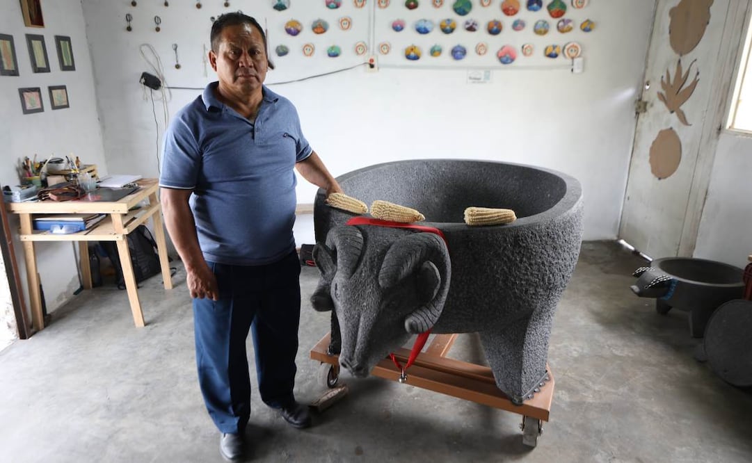 El colectivo Tixinqui busca rescatar el tallado tradicional y convertirlo nuevamente en una fuente de ingresos para la comunidad. (07/06/26) Foto: Alberto González