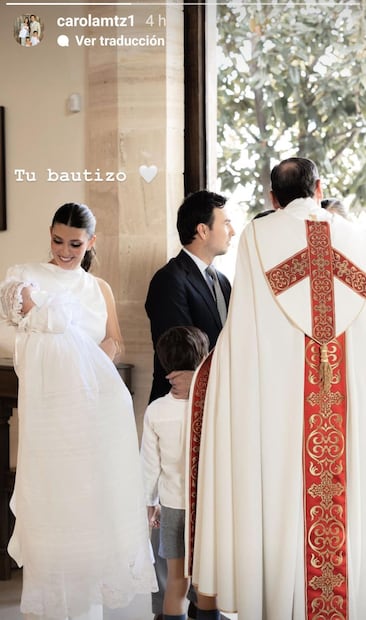 Checo Pérez y su esposa Carola Martínez bautizan a su último hijo