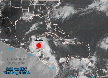 Tropical Storm Earl becomes a hurricane