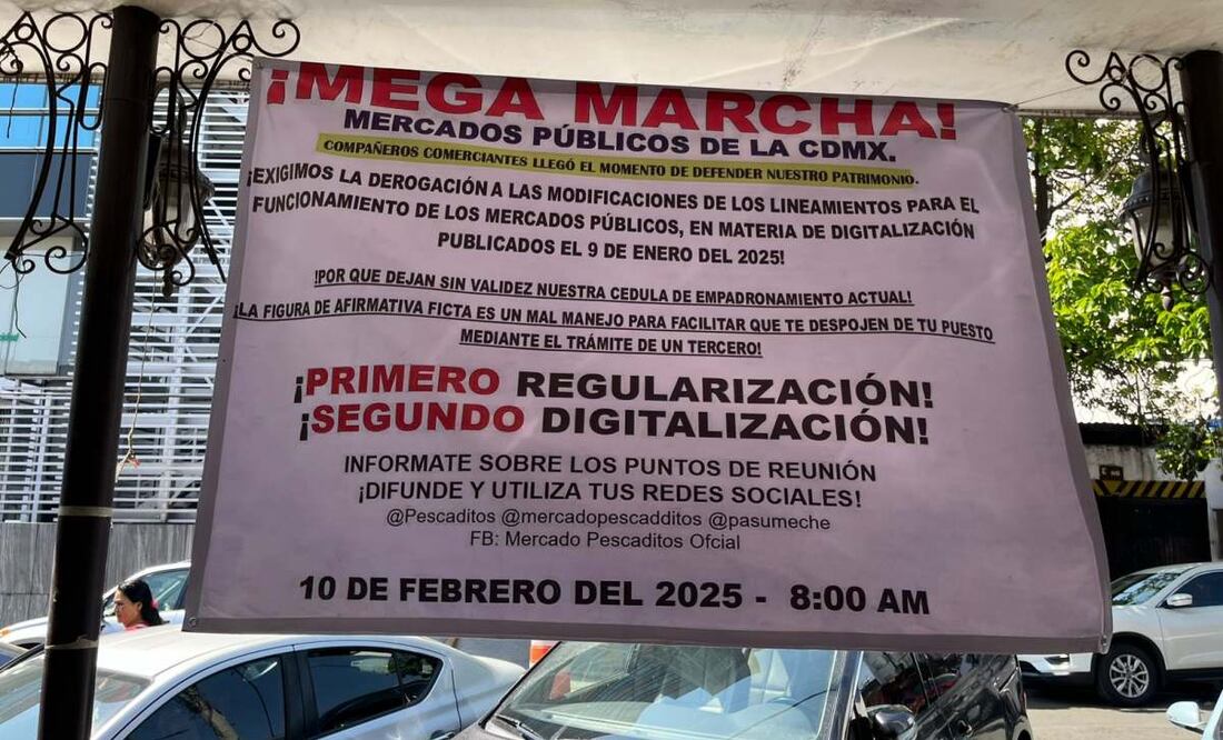 Comerciantes alistan megamarcha a Sedeco mañana. Foto: Rafael García/EL UNIVERSAL