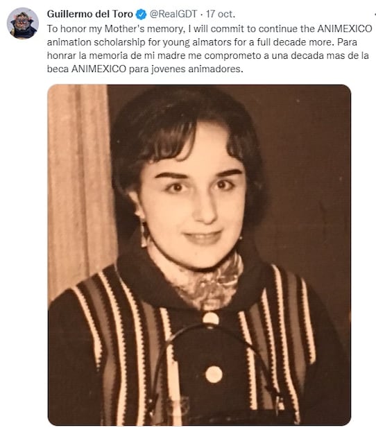 Para honrar a su madre, Guillermo del Toro se compromete a 10 años más de becas para jóvenes