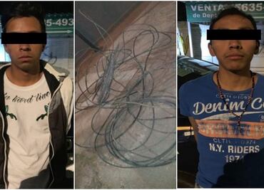 Detienen a 2 por robo de cable de fibra óptica en Tláhuac